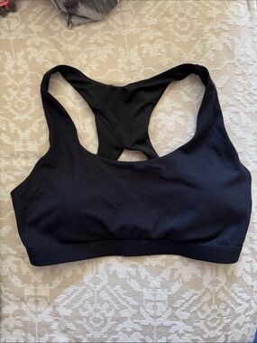 Black Running Girl Racerback 2XL Sports Bra for Women NWOT never worn